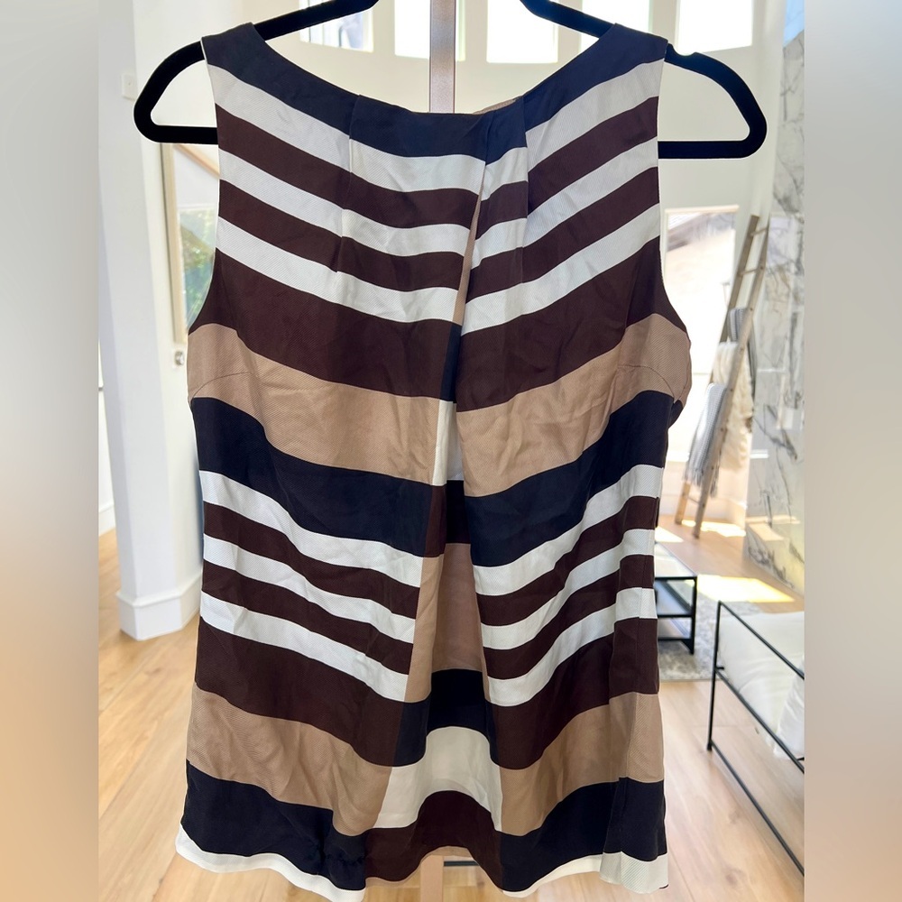 Tory Burch Striped Silk Tunic Top – Size 8